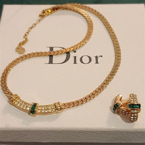 christian dior necklace and earring set|christian dior necklace for sale.